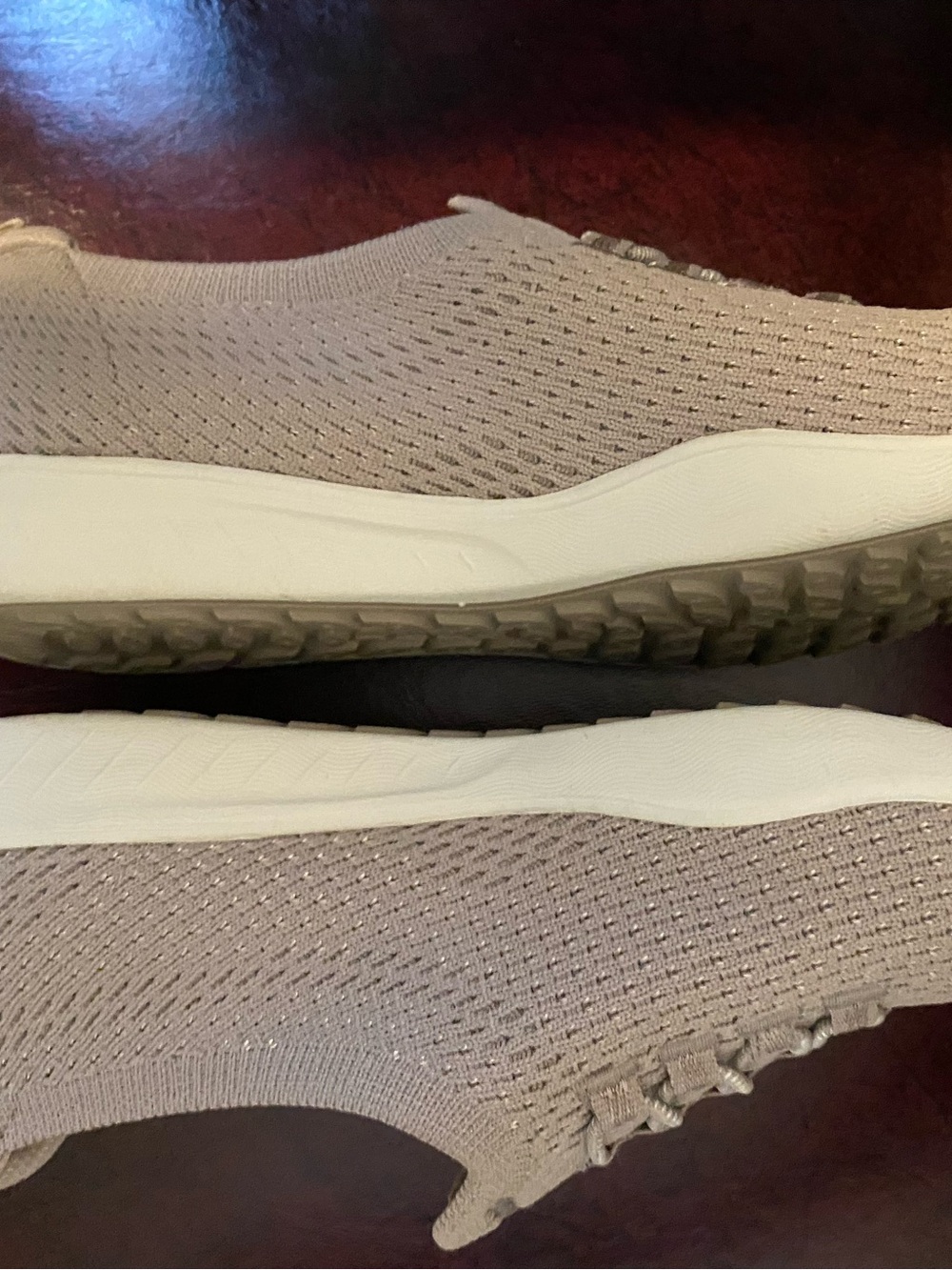 Skechers Knit Slip-On Sneakers in Beige - Picture 5 of 8